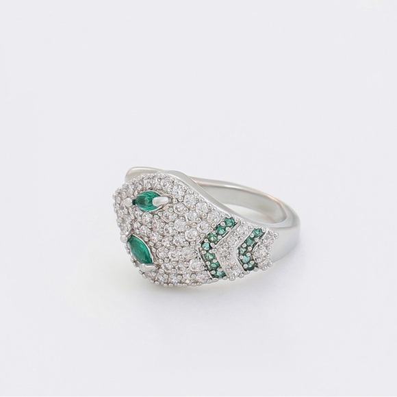 Snake Ear Cuff Platinum Plated Luxury Jewelry - Picture 2 of 9